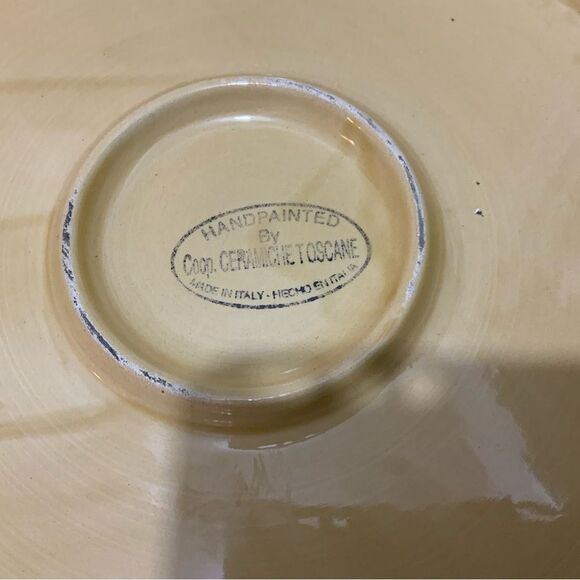 Ceramiche Ceramic 16 1/3" Platter  Handpainted by Coop CERAMICHE TOSCANE Italy - Picture 5 of 8